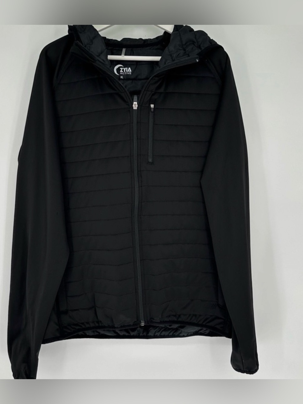 Zyia Active Black Full Zip Windbreaker Jacket XL Mens